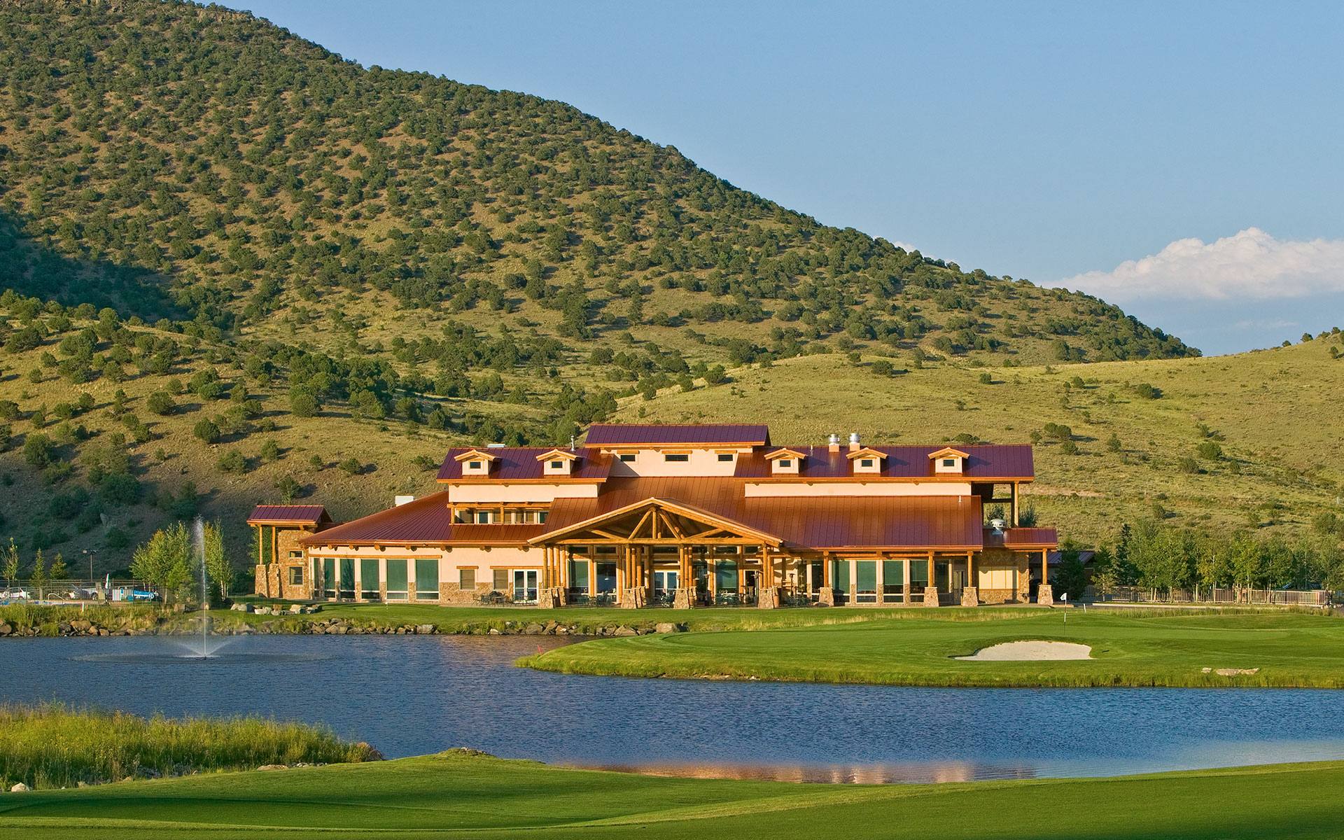 club house on lake